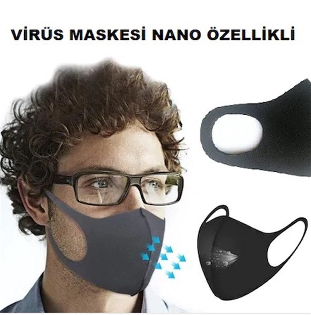 Virus Ve Bakteri Koruyucu Yikanabilir Nano Maske Ayni Gun Hizli Kargo