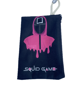 Squid Game Bez Kalemlik Desen Baskılı Bez Kalemlik Cüzdan Makyaj Çantası