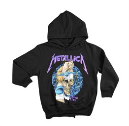 Unisex Siyah Metallica Baskılı Hoodie Sweatshirt
