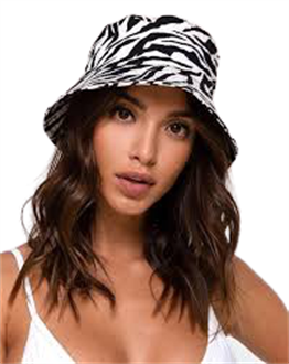 Zebra Desenli Bucket Hat Şapka
